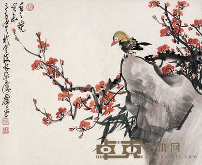萧平 春之晓 镜心 37×45cm